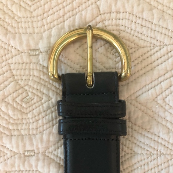 Coach leather belt in navy size S - Picture 2 of 6